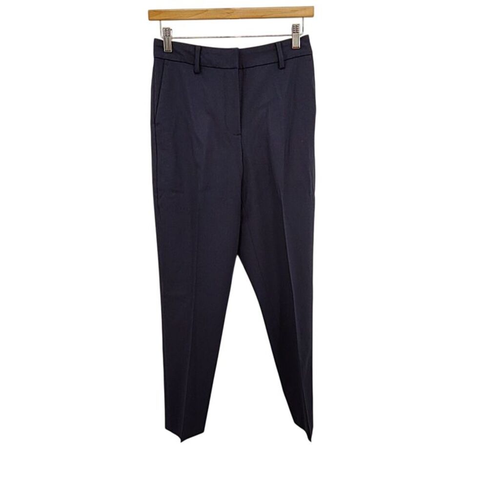 Quince Women Italian Wool Slim Leg Ankle Pants Navy 2